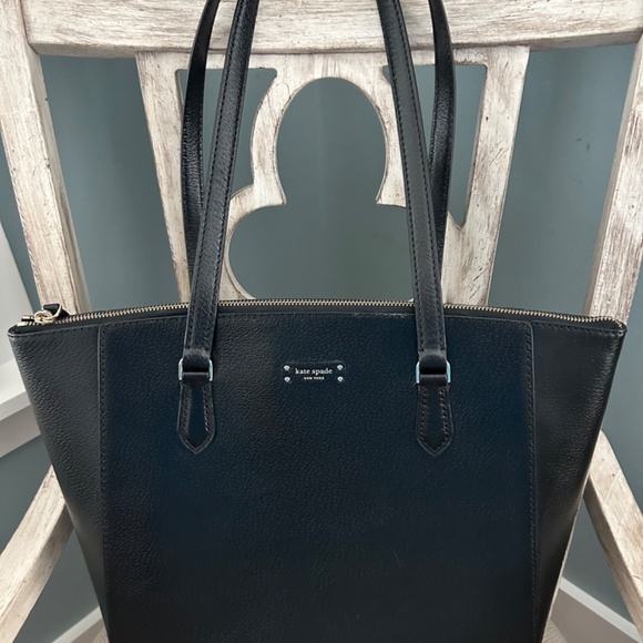 Kate Spade Laptop/Tablet Bag, Black Leather, Excellent Condition, Free Shipping - Picture 2 of 5